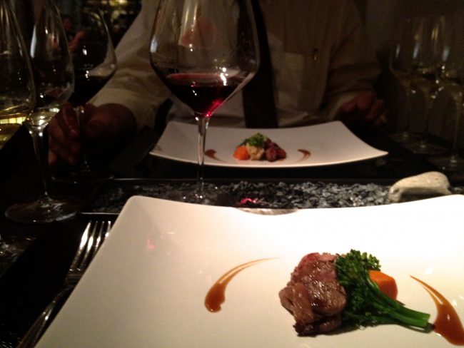 meat course at nnaka Los Angeles