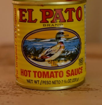 The can of tomato sauce I use in my Mexican style rice.
