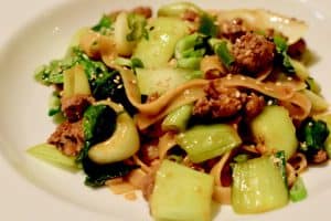 Chinese Style Noodles with Ground Lamb and Bok Choy header