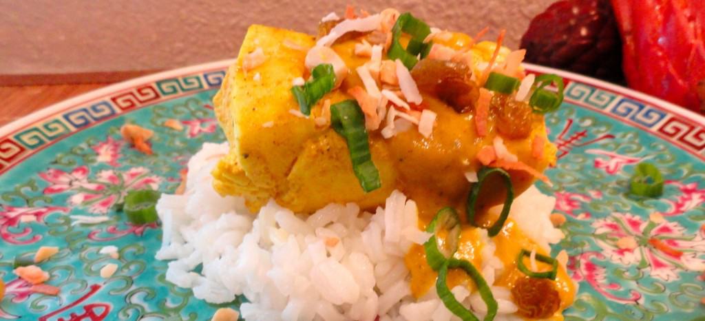 LindySez Poached Curry Halibut