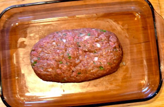 Lindy's Meatloaf in the pan