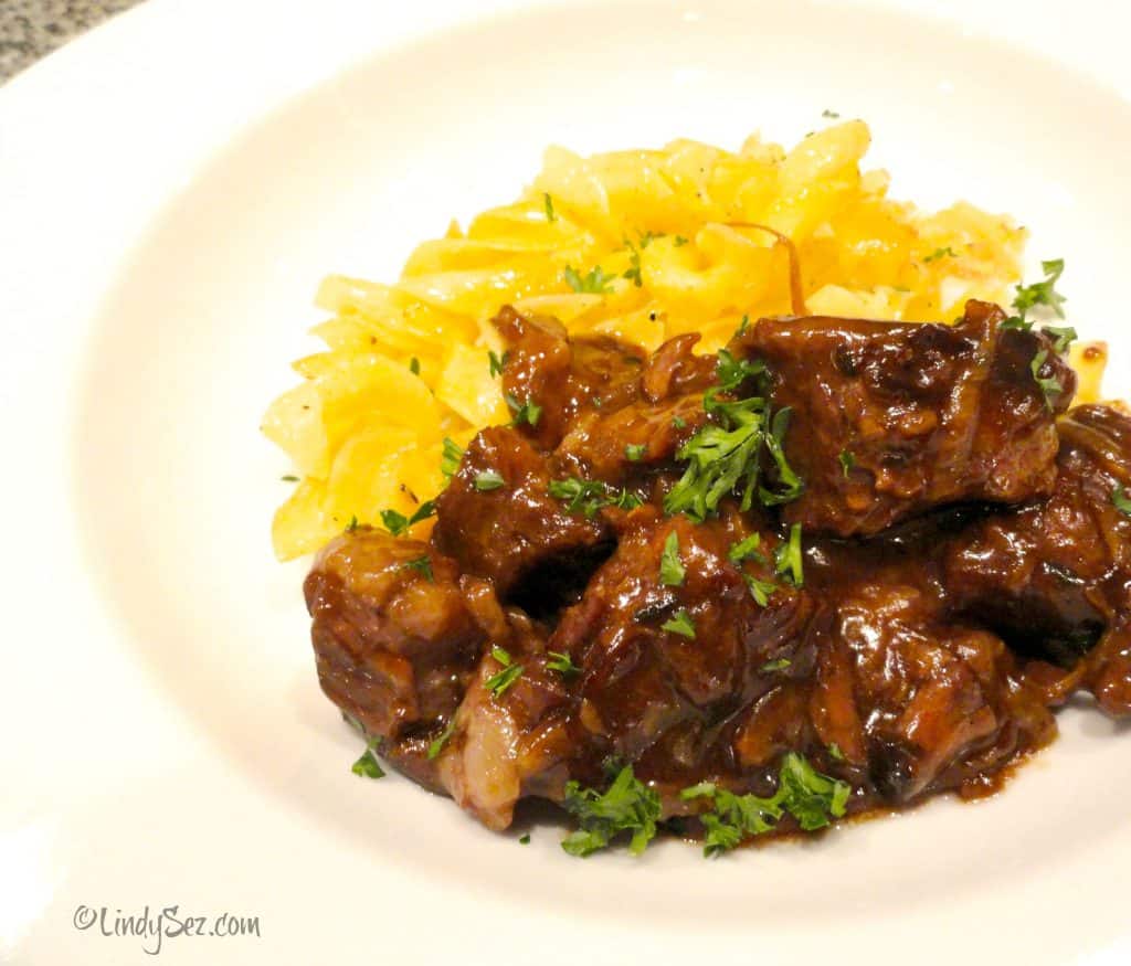 Beer Braised Beef with Onion