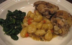 country chicken with gnocchi