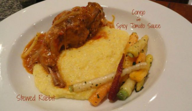 Stewed Rabbit or Conejo in Spicy Tomato Sauce