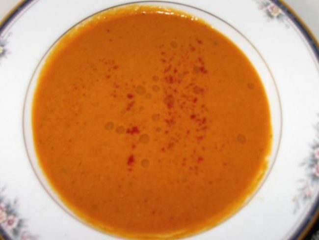smoky tomato and eggplant soup