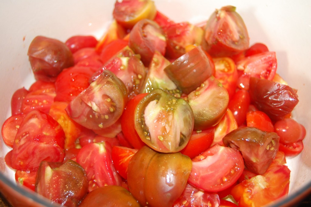 tomatoes in pot