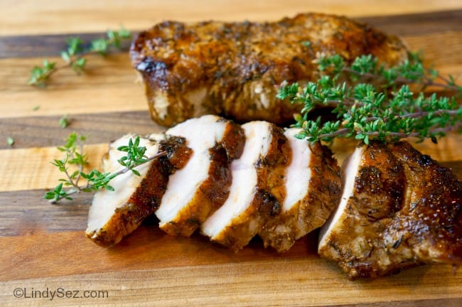 Sliced Balsamic Glazed Pork Chops