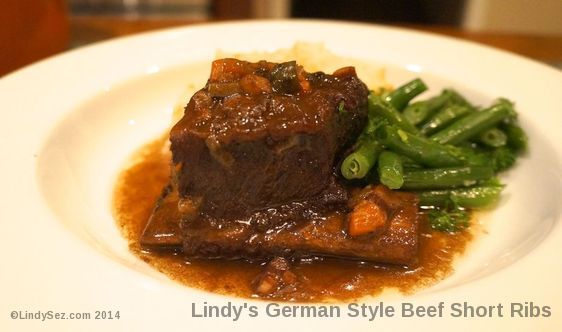 German Style Beef Short Ribs with green beans