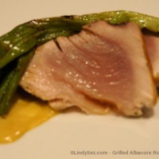 Grilled Albacore Roast with Curry Mustard Sauce