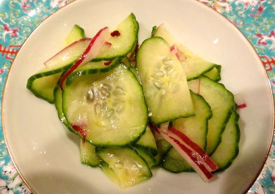 a simple cucumber salad