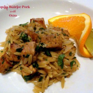Tequila Sunrise Pork with Orzo