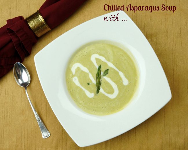 chilled asparagus soup with