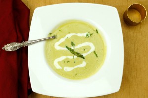 chilled asparagus soup with with