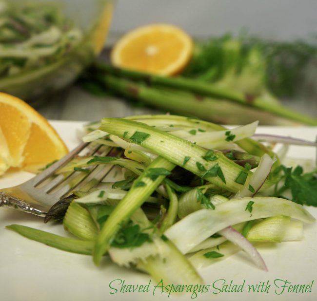 shaved asparagus salad with fennel