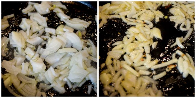 Spanish Tortilla-my way onions browning