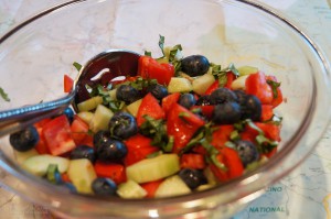 tomato-cucumber-blueberry salad