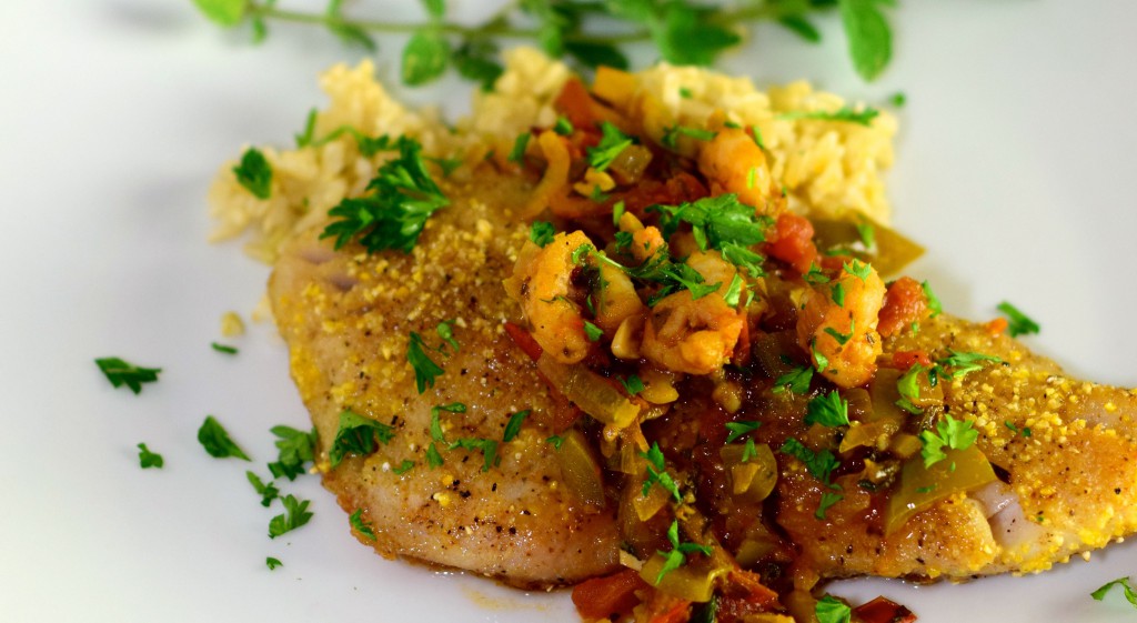 snapper with shrimp creole sauce