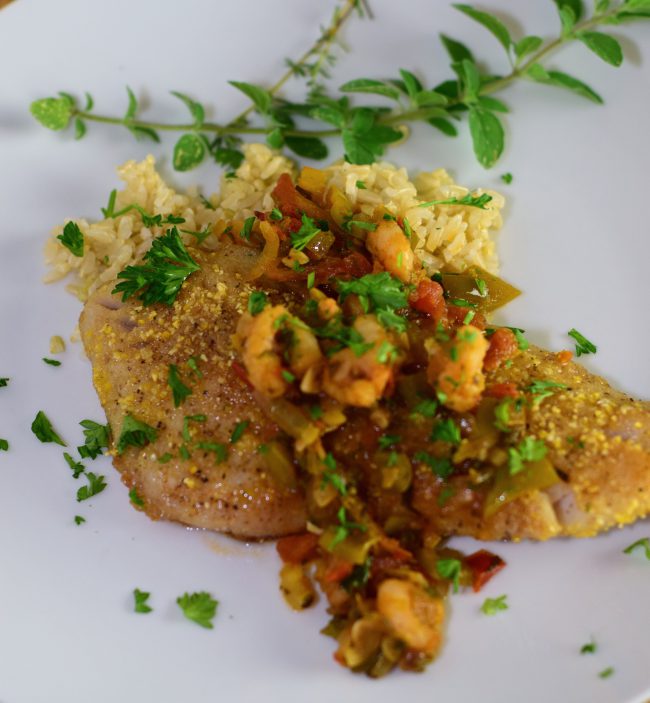 Snapper with Shrimp Creole Sauce