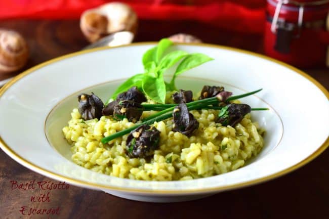 Basil Risotto with Escargot