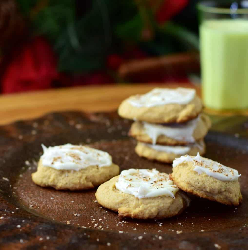 Frosted Eggnog Cookies