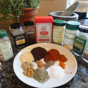 The ingredients for Homemade Authentic Chroizo.