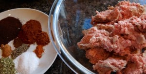Homemade Mexican Chorizo ingredients