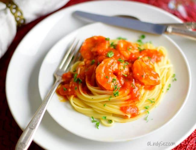 shrimp with fresh fra diavolo sauce