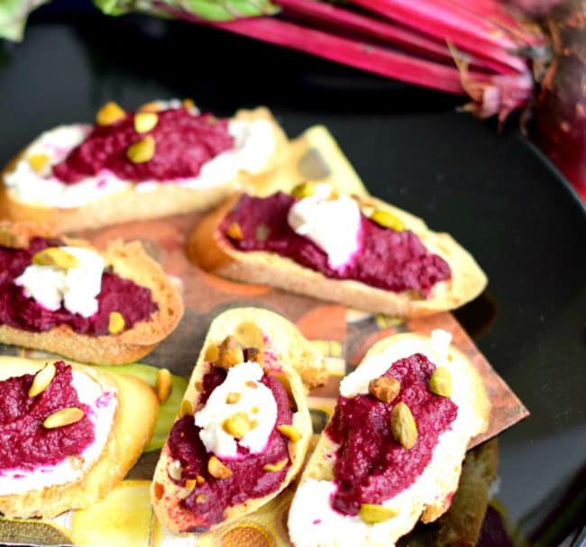 Roasted-beet-crostini-with-goat-cheese-and-pistachio-image