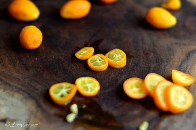 Caramelized Kumquat and Arugula Salad/