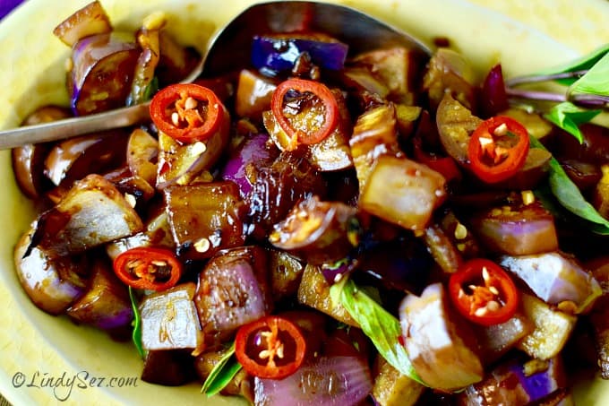 Quick Spicy Thai Style Eggplant