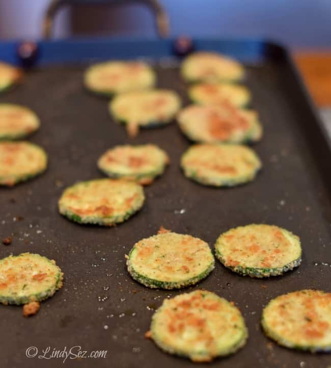 low fat oven baked zucchini crisps