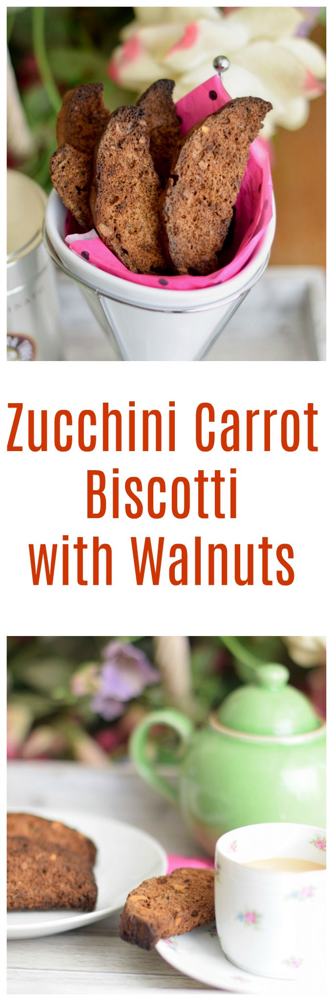 Zucchini Carrot Biscotti with Walnuts