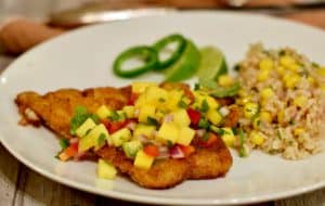 Simple Panfried Curry Snapper with Mango Salsa header