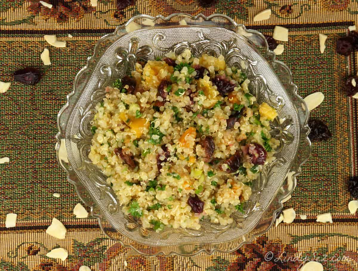 A bowl of Quinoa Salad.